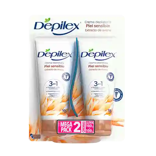Crema depilatoria Depilex piel sensible 2x1