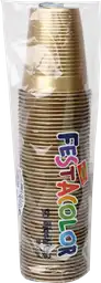 Gold Bibo Vaso Desechable Festacolor