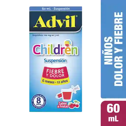 Advil Children Suspensión Fiebre y Dolor Suspensión (60 mL)