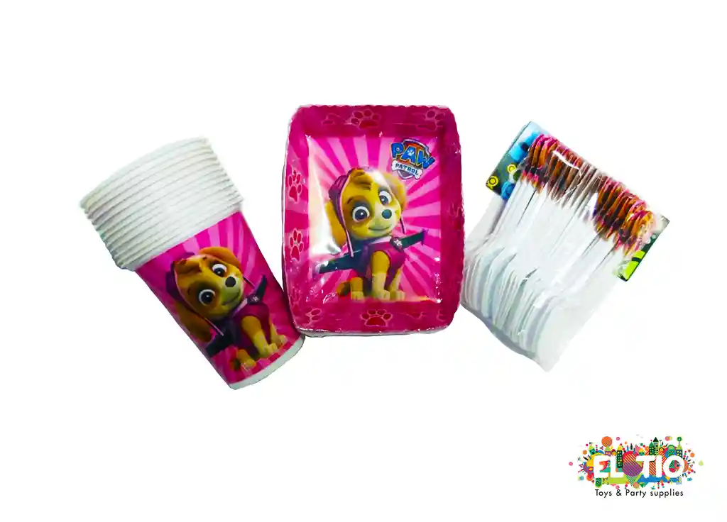 Platos Y Vasos Paw Patrol Niña