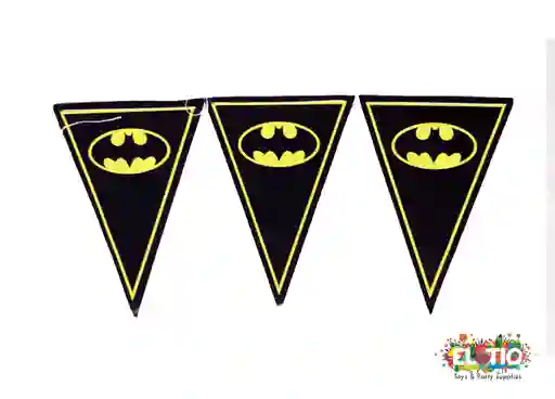 Surti Banderín Negro Escudo De Batman