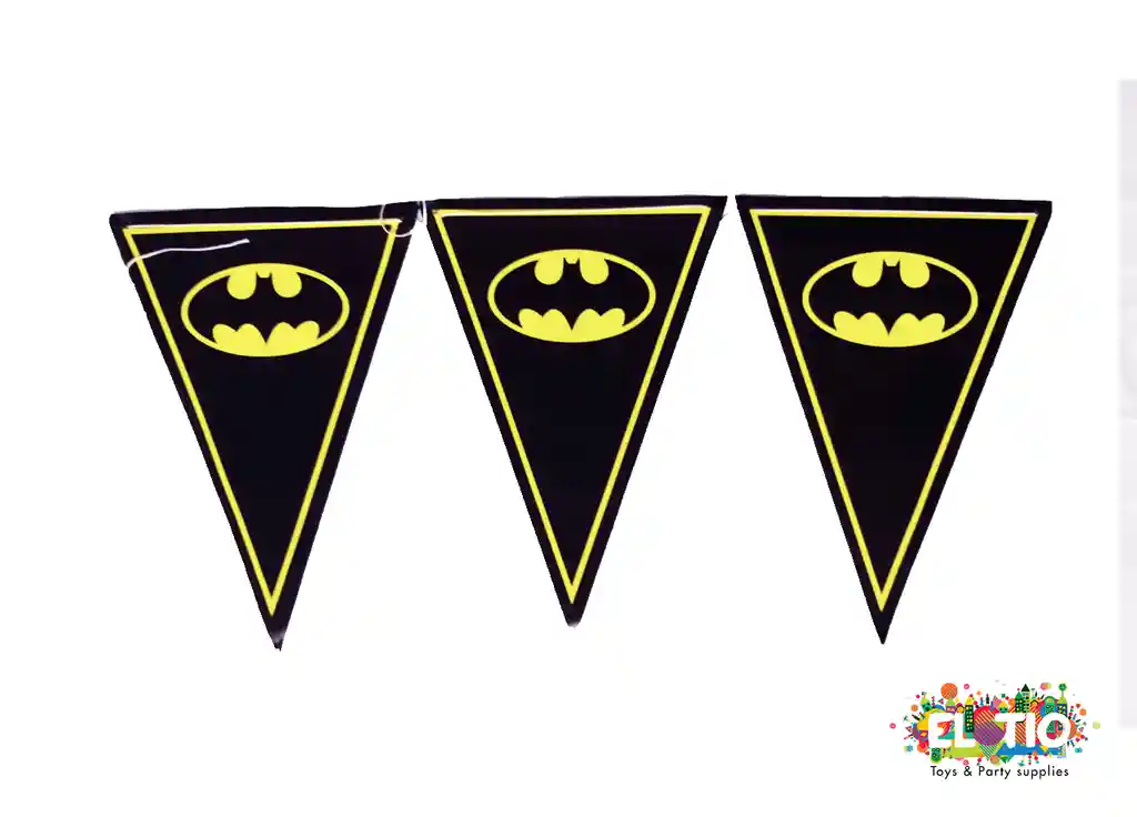 Surti Banderín Negro Escudo De Batman