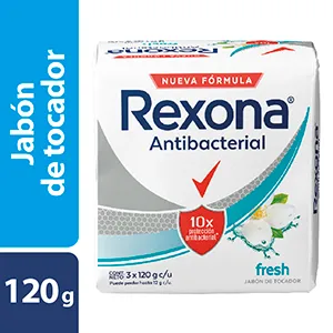 Rexona Jabón Barra Antibac Fresh 3 Uds X 120G