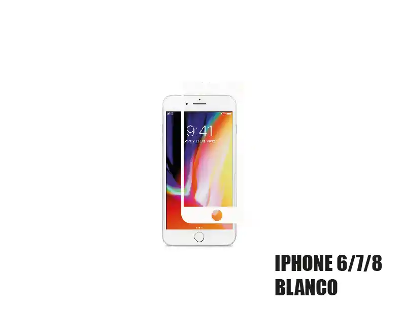 iPhoneVidrio 10D 6/7/8 Blanco