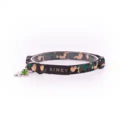 Kinky Collar Mini Negro Camo Verde Huesos
