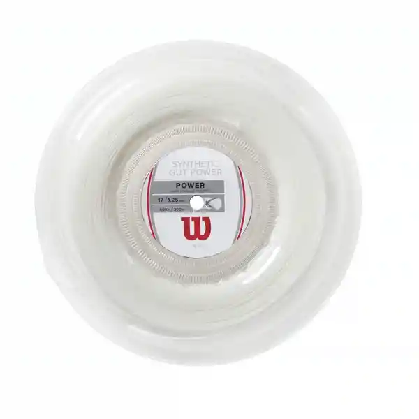 Wilson Cuerda Raqueta Gut Power 17 Rollo 200Mt Blanco 1.25 Mm