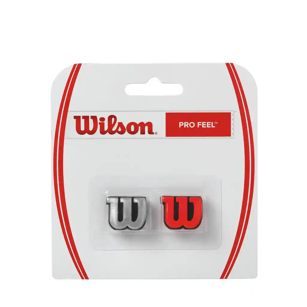 Wilson Antivibradores Para Raqueta Profeel 2 Unds Plateado/Rojo