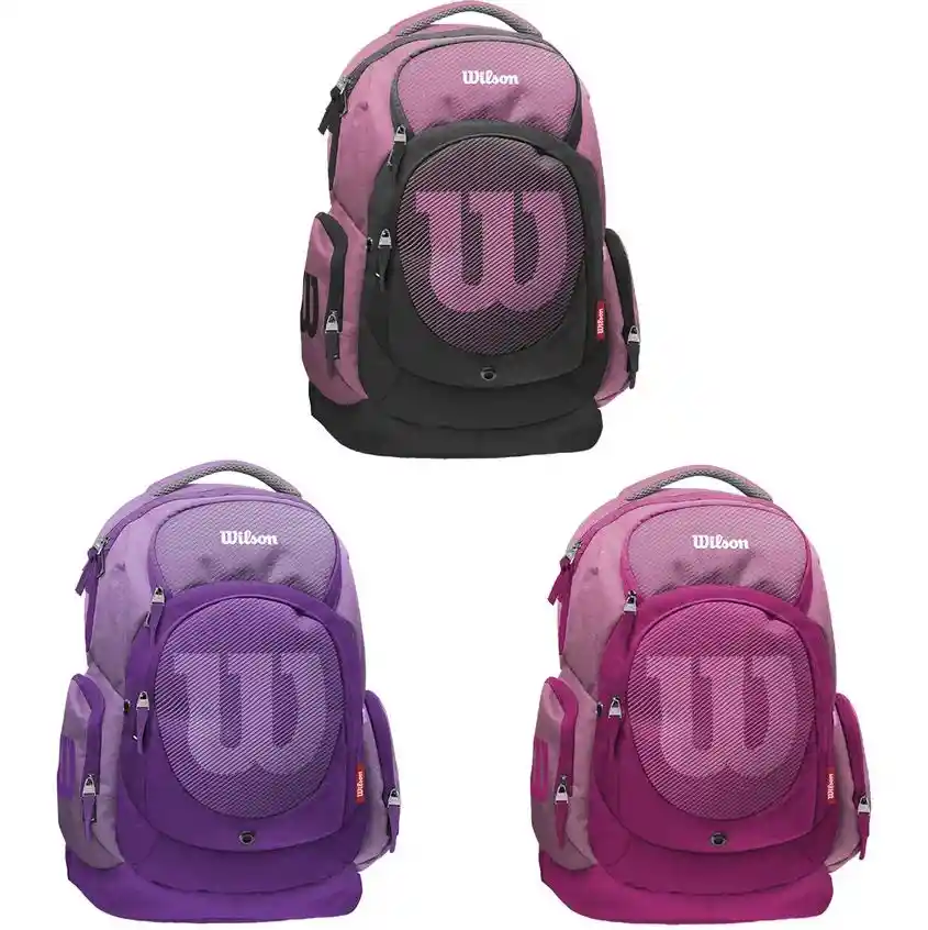 Wilson Mochila Deportiva Morral Casual Patrón Lineal Fucsia