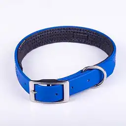 Collar Perro Sintetico At Azul Talla S