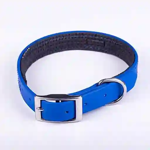 Collar Perro Sintetico At Azul Talla S