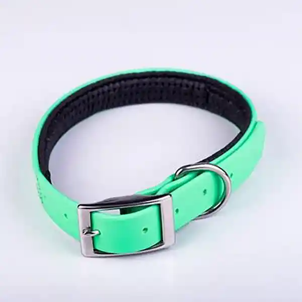 Collar Perro Sintetico At Verde Neon Talla M