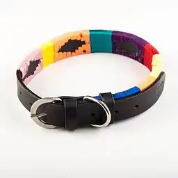 Collar Perro Tejido Argentino At Negro Talla L