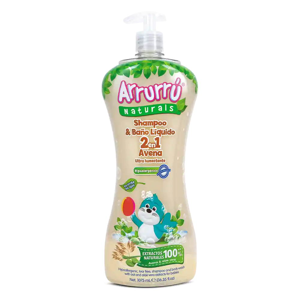 Arrurru Shampoo + Bano Liquido Avena Frasco