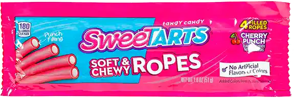 Sweetarts Cables de Goma Sabor a Cherry Punch