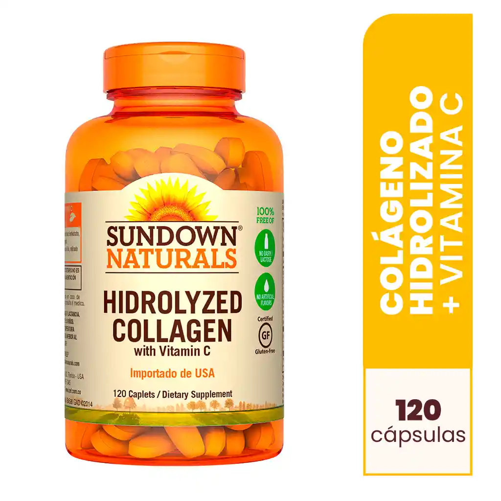 Sundown Naturals Colágeno Hidrolizado con Vitamina C
