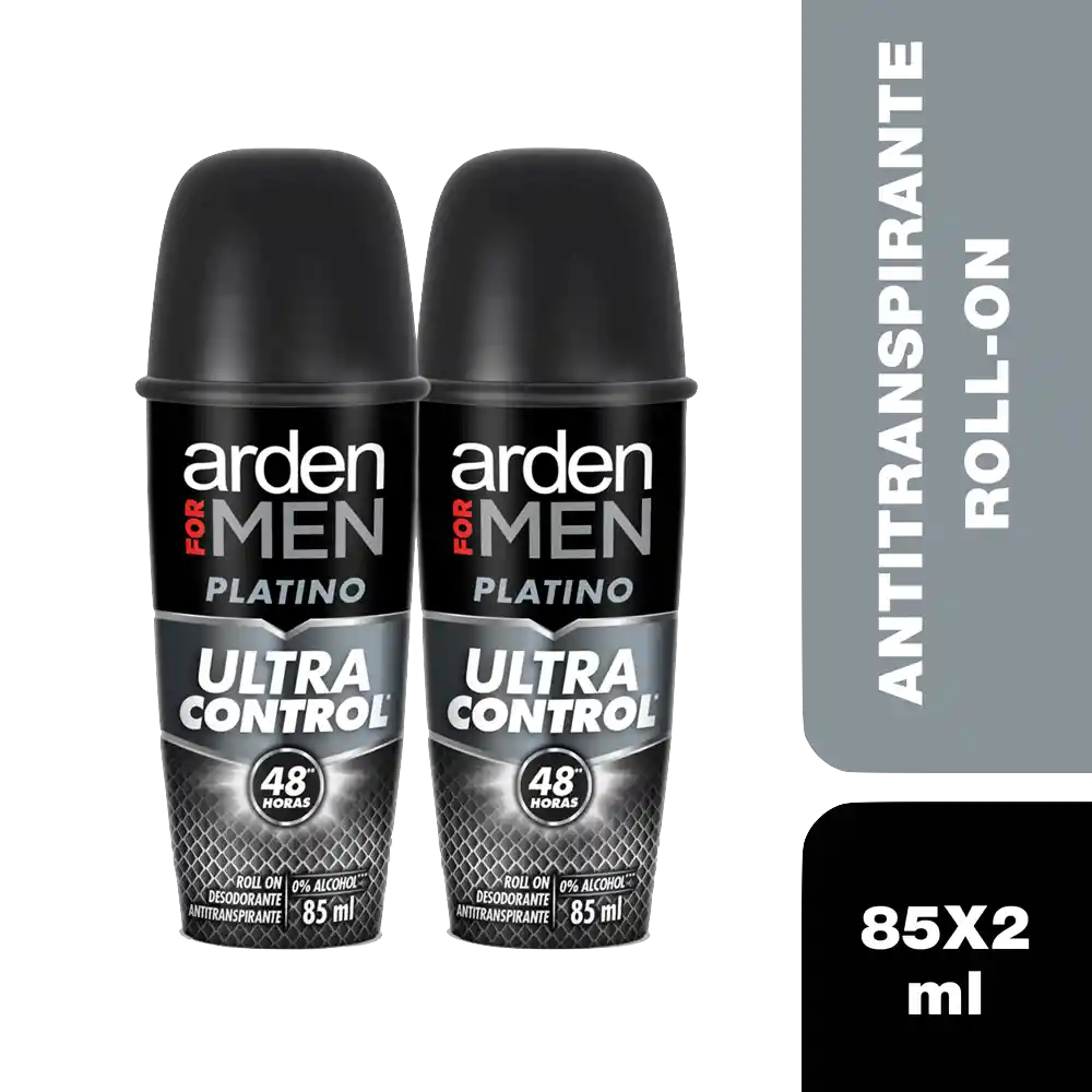 Arden For Men Desodorante en Roll On Platino Ultra Control