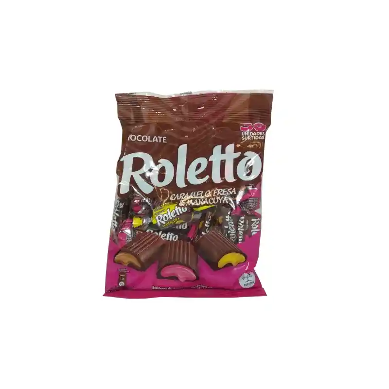 Roletto Barritas Chocolate Rellenas x 30 Unidades