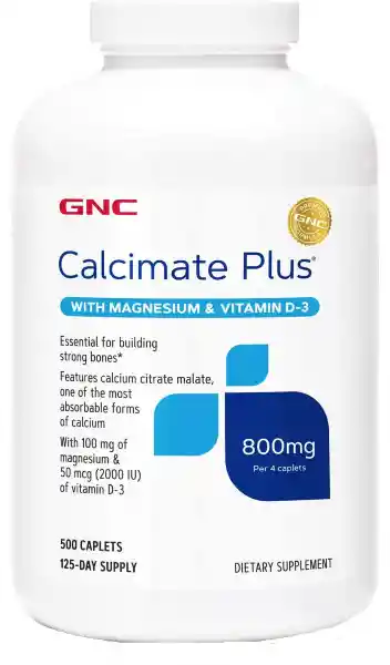 GNC Calcimate Plus 800 Fco Vitamin Producto Natural