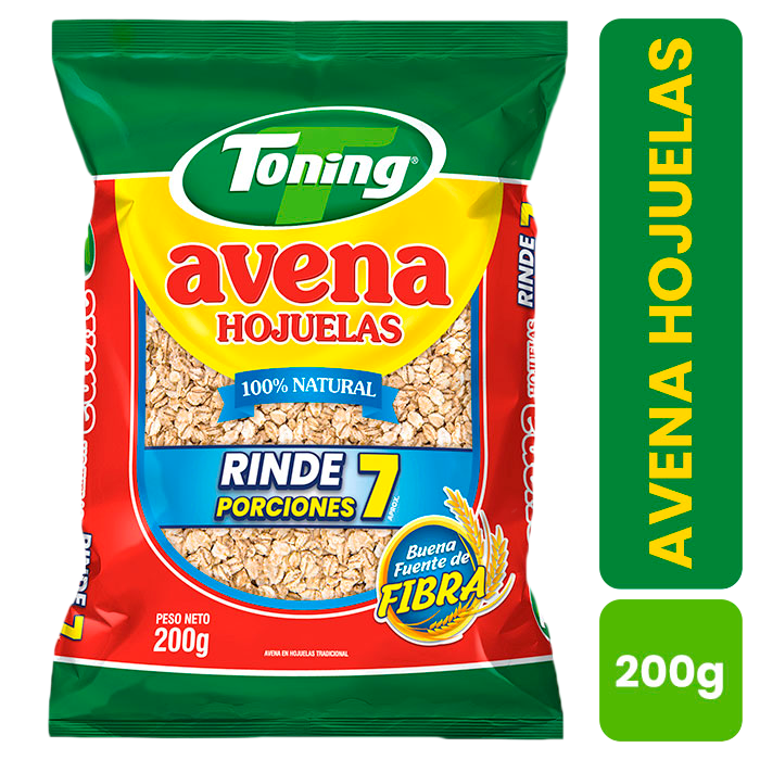 Toning Avena en Hojuelas 100% Natural 200 g