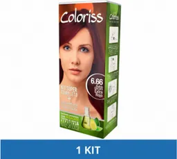 Coloriss Tintura Permanente para Cabello Tono 6.66 Rubio Oscuro
