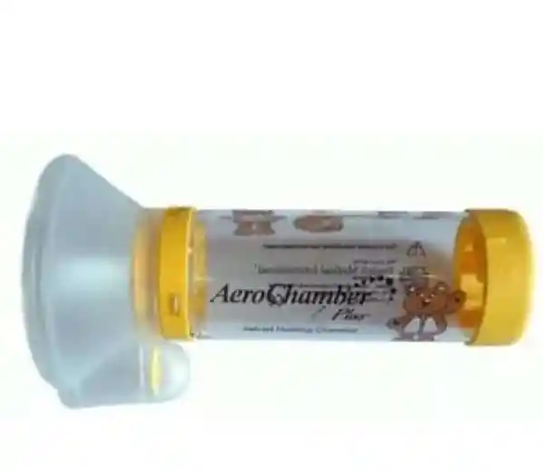 Aerochamber Plus Fluvucon Máscara  Niños  Amarilla