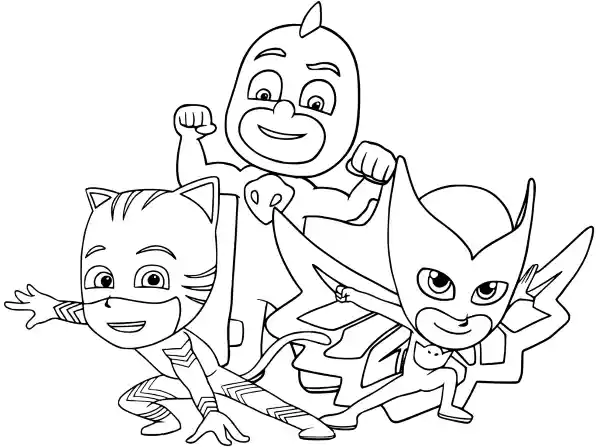 Pjmasks De Colorear