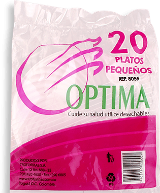 Optima Platos Pequeños x 20 Unidades