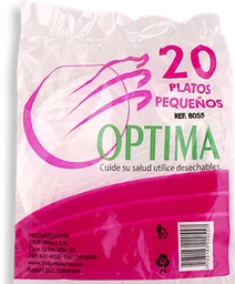 Optima Platos Pequeños x 20 Unidades