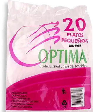 Optima Platos Pequeños x 20 Unidades