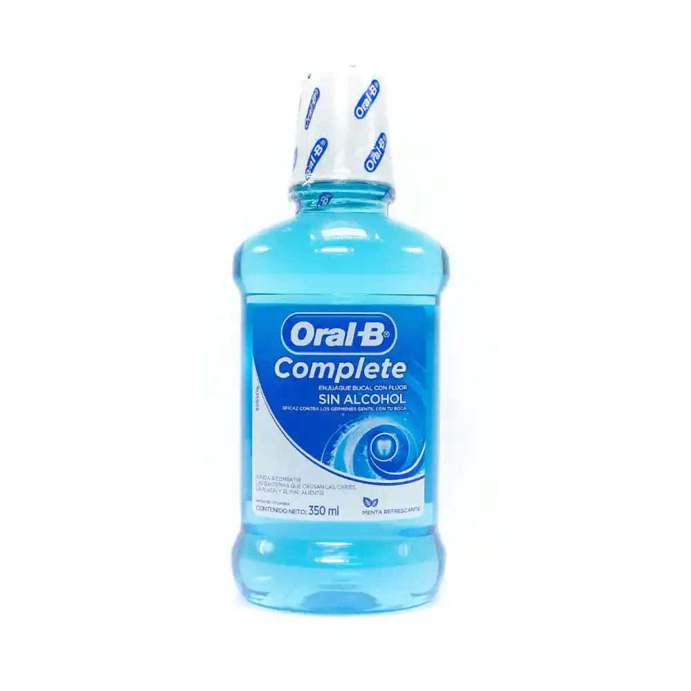 Oral-B Enjuague Bucal con Flúor sin Alcohol Complete Menta Refrescante