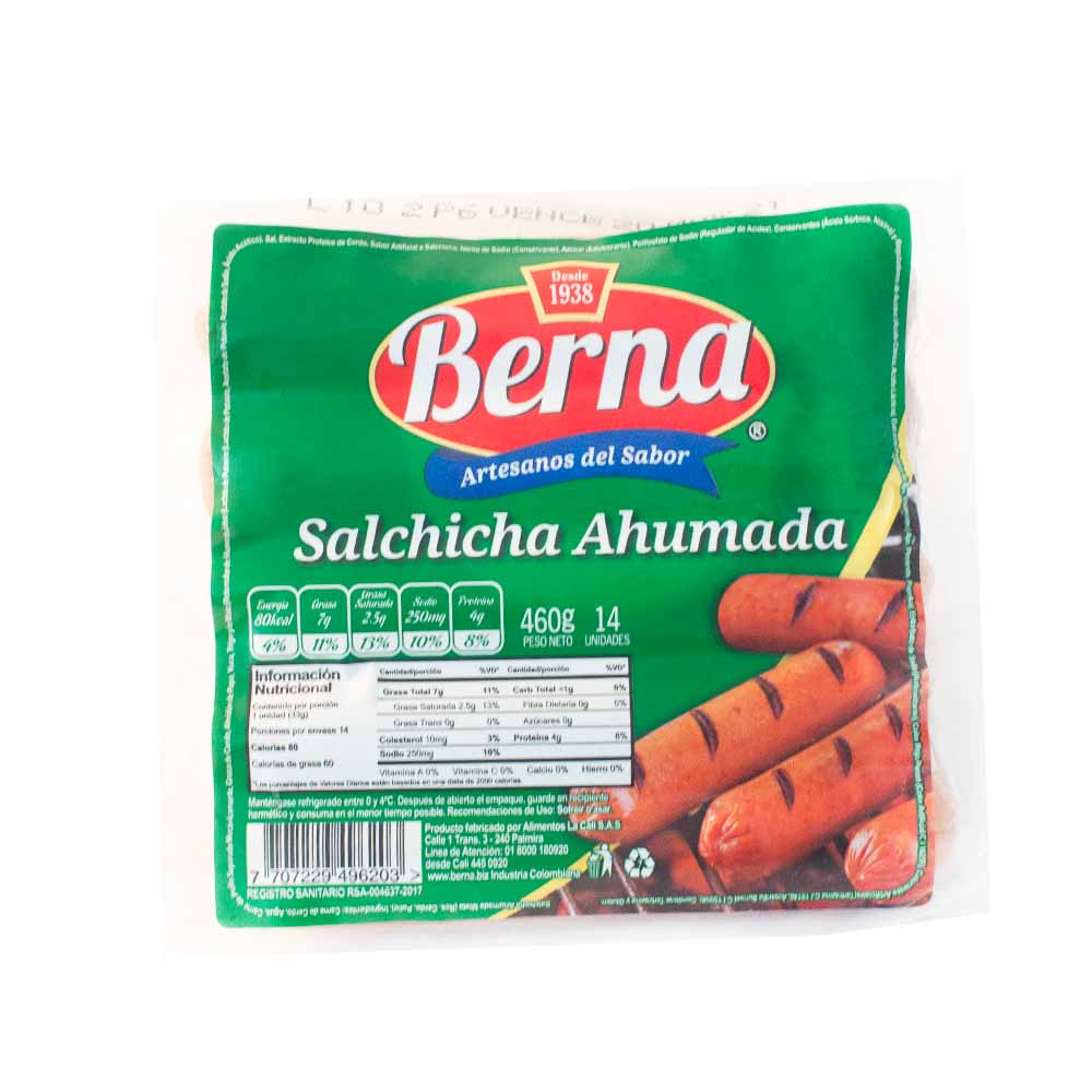 Berna Salchicha Ahumada 460 g