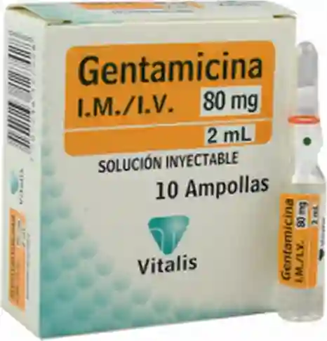 Gentamicina Solucion 80Mg 2Ml