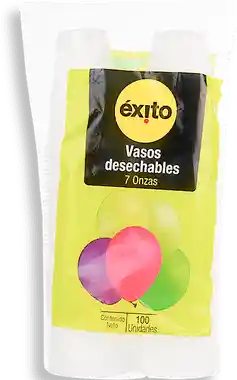 Éxito Vasos Desechables Capacidad 7 Oz