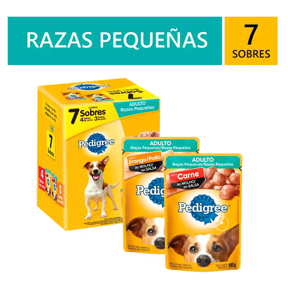 Pedigree Pack Adulto Razas Pequeñas 7 Sobres