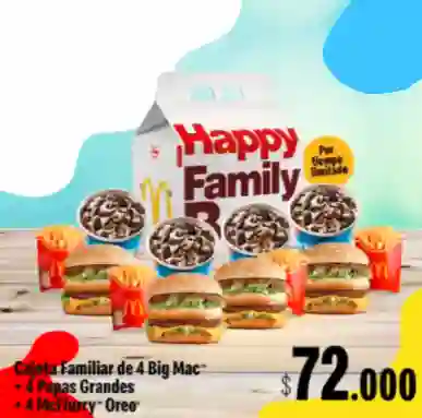 Mega Cajota Familiar 4 Adultos y 4 McFlurry Oreo™
