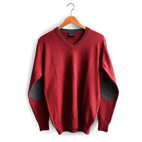 Sweater Allison Cuello V Codera Jersey San Lorenzo Vino Tinto