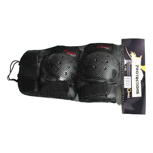 Qmax Sport Kit de Protección para Patinaje Negro