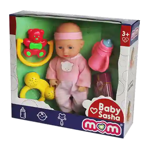Mom Babies And Dolls Muñeca Baby Sasha Con Accesorios