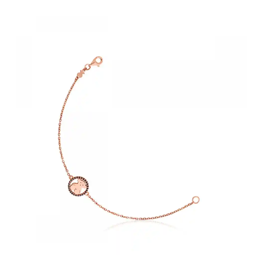 Tous Pulsera Camille de Plata Vermeil Rosa Con Espinela