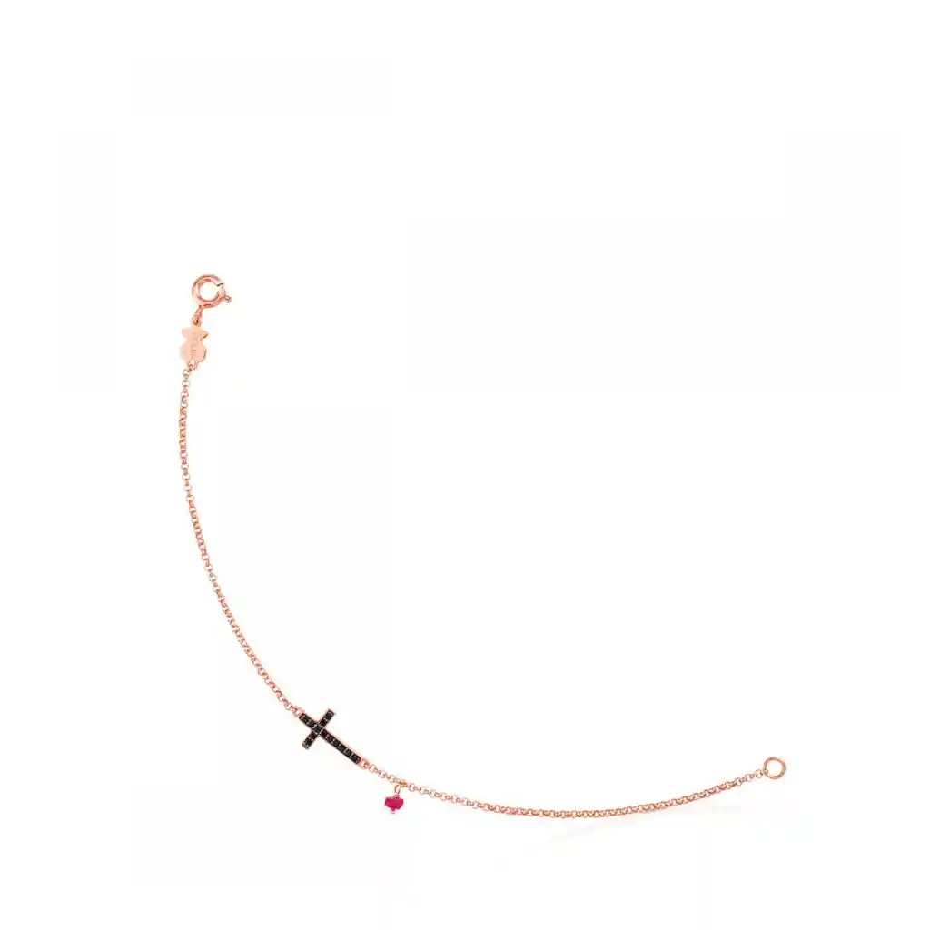 Tous Pulsera Motif de Plata Vermeil Rosa