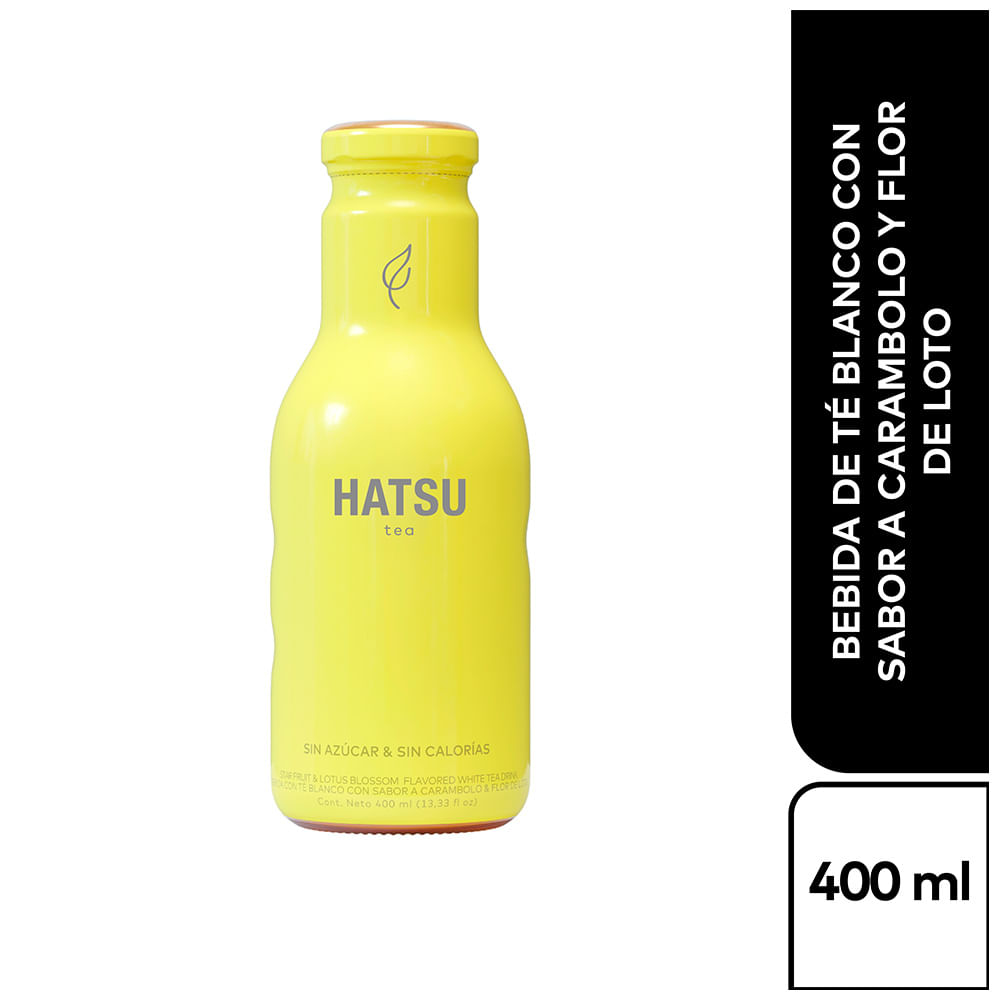 Hatsu Té Blanco con Sabor a Carambolo y Flor de Loto 250 ml