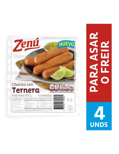 Zenú Chorizos Con ternera 4 Unidades