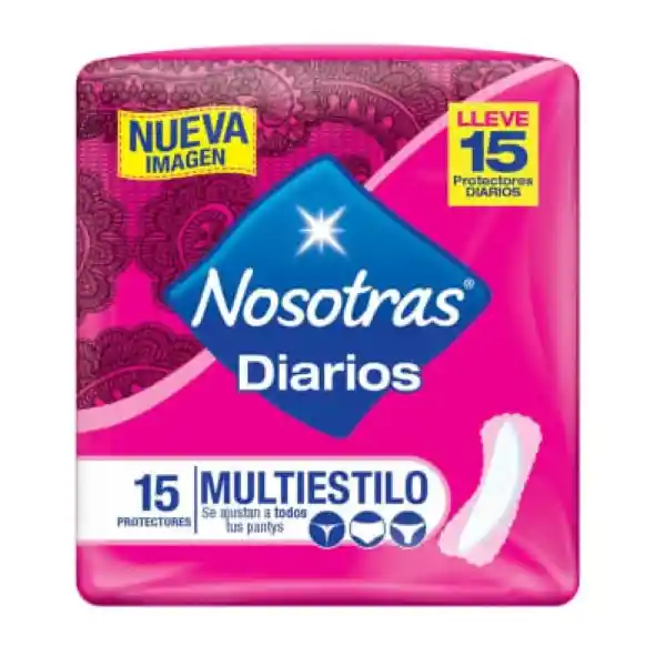 Nosotras Protectores Diarios Multiestilo x 15 Unidades