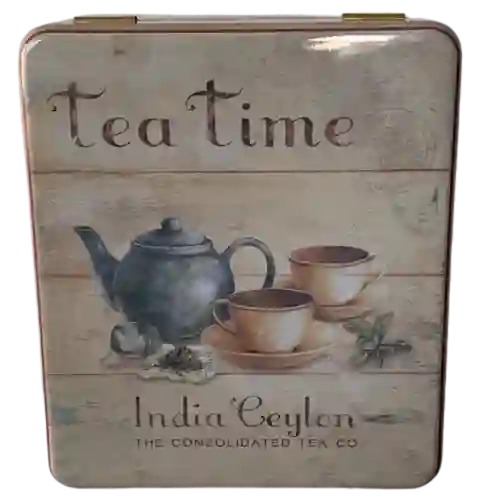 Tea Shop Latas Para Té Tea Time Con 4 Divisiones