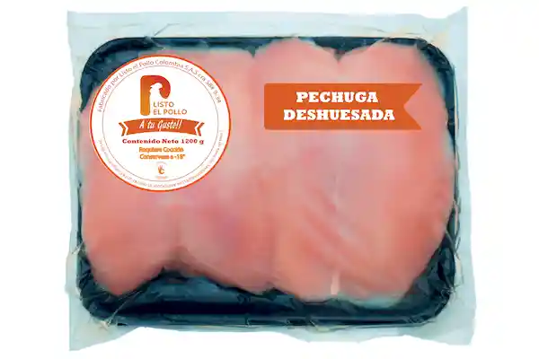 Listo El Pollo Pechuga Deshuesada