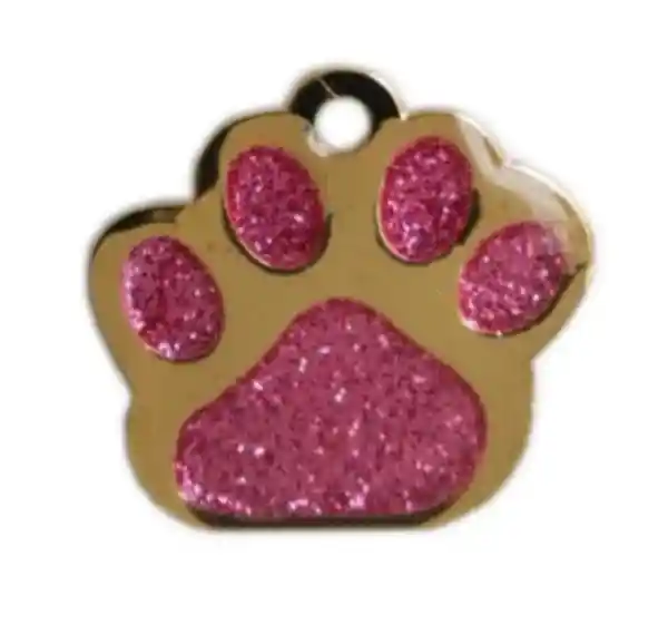 Placa Huella Dorada Con Rosa