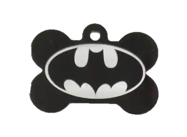 Placa Hueso Mediana Negra Batman