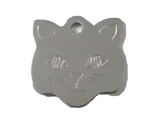 Placa Gato Plateada