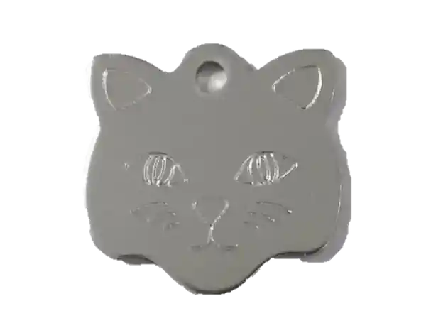 Placa Gato Plateada