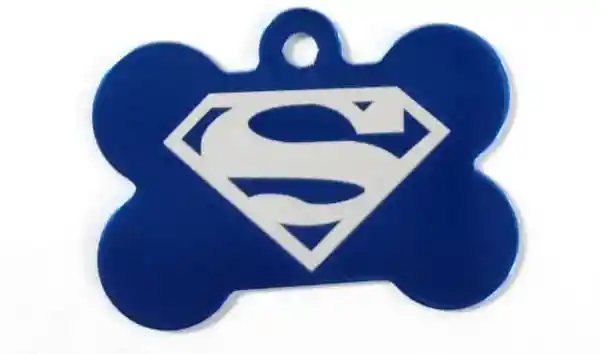 Placa Hueso Mediana Azul Superman